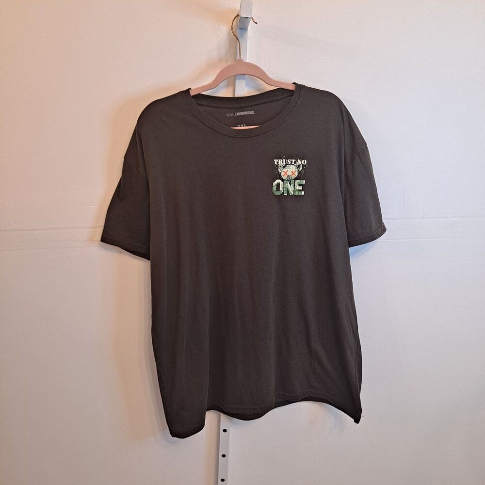 Sole Addiction Graphic Tee "Trust No One" Brown Size 2XL Bear Money